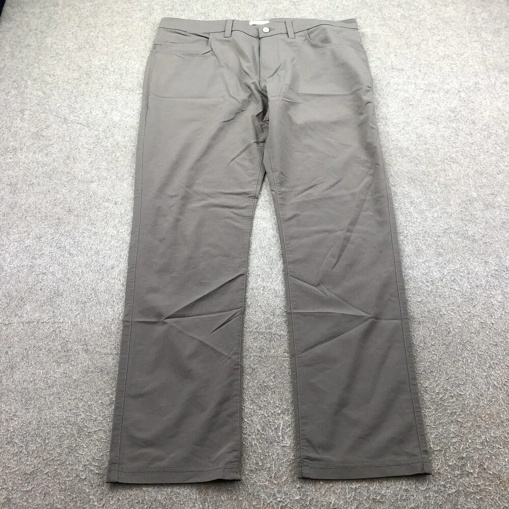 Tasc Pants Mens 35x30 Gray Chino Slim Straight Casual 5-Pocket Tailored Outdoor - Picture 1 of 11